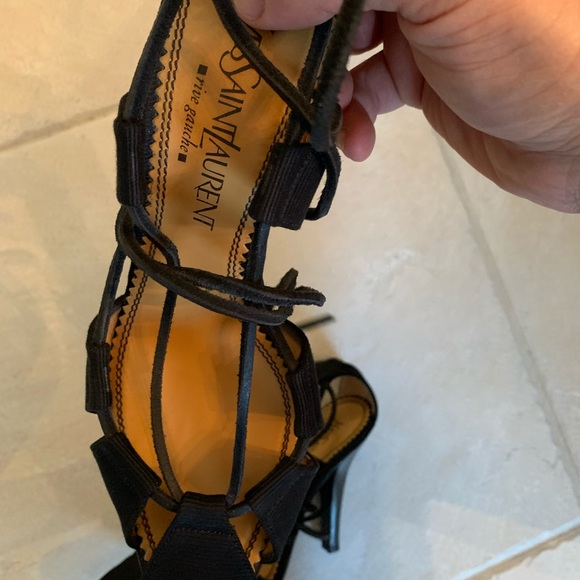 Yves Saint Laurent Shoes - YSL Strappy Black Heel